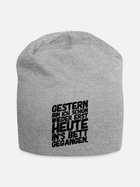 Lustige Sprüche Feiern Party - Jersey-Beanie - Grau meliert