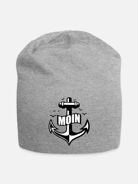 106 MOIN Anker Möwen - Jersey-Beanie - Grau meliert