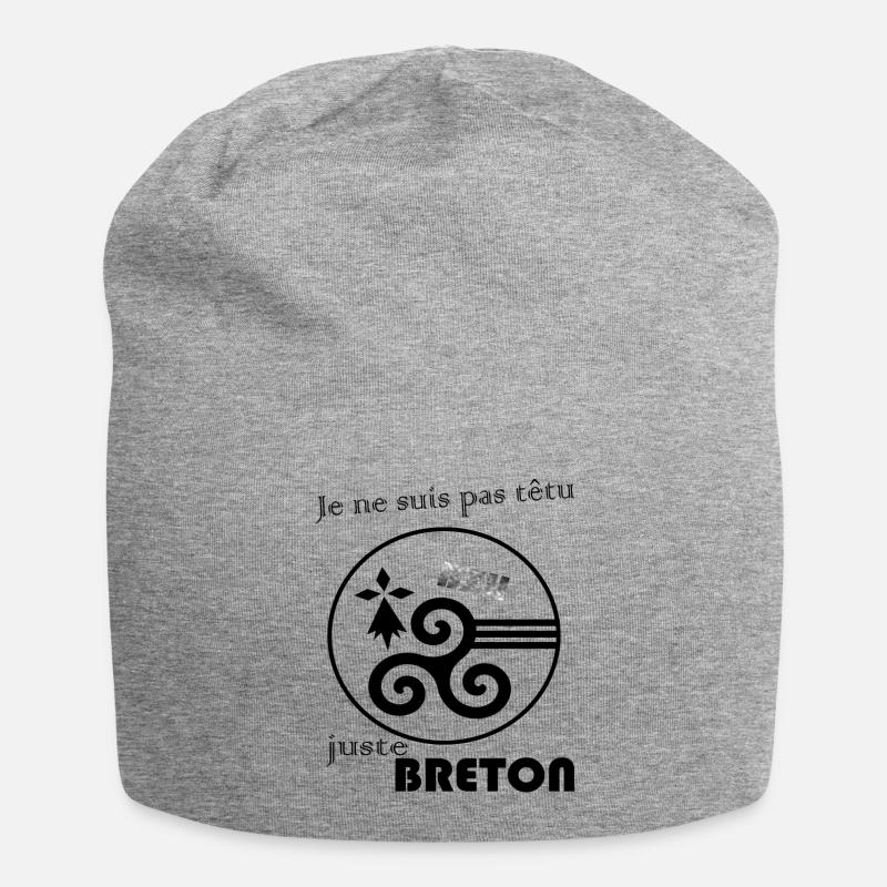 T.shirt Bretagne Je ne suis pas têtu juste breton - Bonnet en jersey - gris chiné