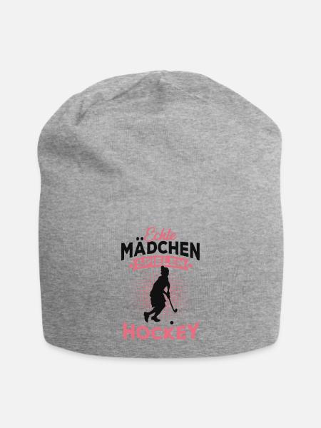 Hockey Mädchen - Jersey-Beanie - Grau meliert