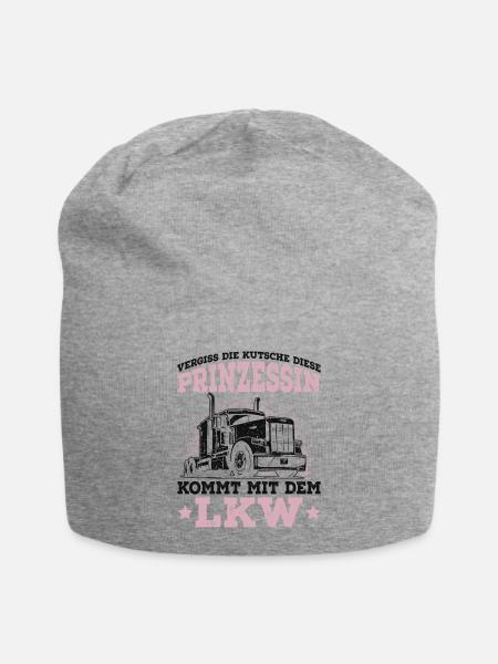 LKW Fahrerin - Jersey-Beanie - Grau meliert