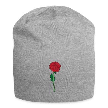 Red Roses Cute Red Rose Flower Gardening Red Rose - Jersey Beanie - heather grey - Front