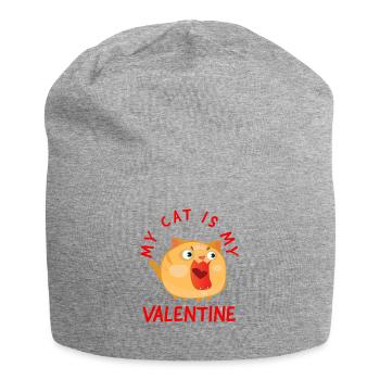 Saint-Valentin, Saint-Valentin, Saint-Valentin - Bonnet en jersey - gris chiné - Devant