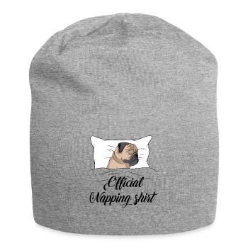 Mops - Jersey-Beanie - Grau meliert - Vorne