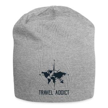 Weltreise-Süchtige Reisende Reisende Thematisch - Jersey-Beanie - Grau meliert - Vorne