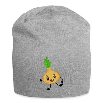 Zwiebel - Jersey-Beanie - Grau meliert - Vorne