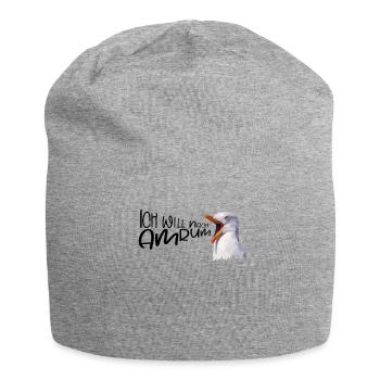 Amrum Urlaub Möwe Nordsee Insel Küste Geschenk - Jersey-Beanie - Grau meliert - Vorne