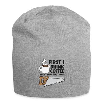 Carpenter Coffee And Woodworking Drinking Coffee - Jersey-Beanie - Grau meliert - Vorne