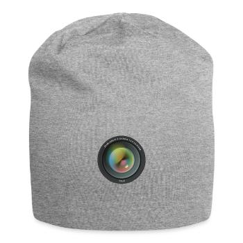 Camera Lens Lens - Jersey Beanie - heather grey - Front