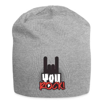Rock music - Jersey Beanie - heather grey - Front