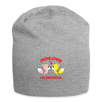 Saint-Valentin, Saint-Valentin, Saint-Valentin - Bonnet en jersey - gris chiné - Devant