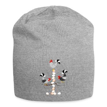 Oiseaux sur la balançoire - Bonnet en jersey - gris chiné - Devant