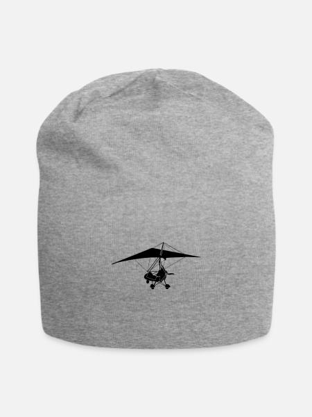Ultraleichtflugzeug - Jersey-Beanie - Grau meliert