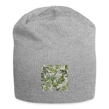 Feuilles - Bonnet en jersey - gris chiné - Devant