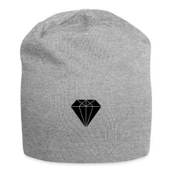 Schwarzer Diamant Silhouette - Jersey-Beanie - Grau meliert - Vorne