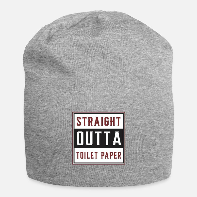 Klopapier Toilettenpapier Prepper Geschenk - Jersey-Beanie - Grau meliert