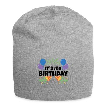 Birthday Children's Birthday Its My Birthday - Jersey Beanie - heather grey - Front