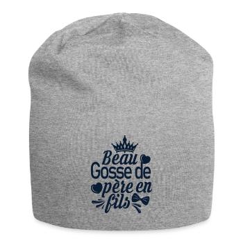Beau gosse de père en fils - Bonnet en jersey - gris chiné - Devant