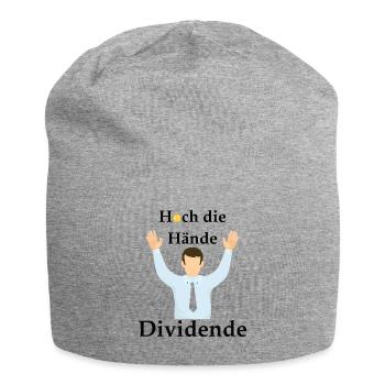 Hoch die Hände Dividende - Finanzielle Freiheit - Jersey-Beanie - Grau meliert - Vorne