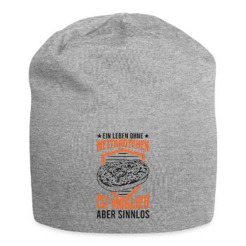 Mett Mettbrötchen Hackfleisch Hackepeter Brötchen - Jersey-Beanie - Grau meliert - Vorne