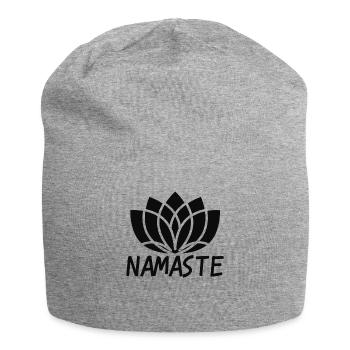 Yoga Lotus Blossom Om Namaste - Jersey Beanie - heather grey - Front