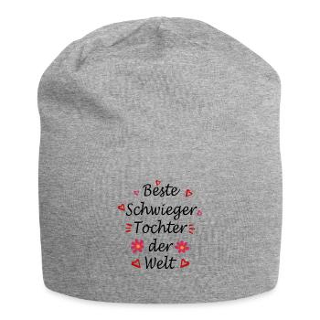 Schwiegertochter Geschenk - Jersey-Beanie - Grau meliert - Vorne