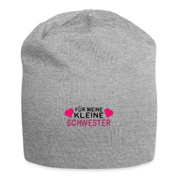 Kleine schwester Herz - Jersey-Beanie - Grau meliert - Vorne
