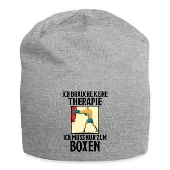 Boxen Lustiger Spruch Boxsack Boxer Sport Geschenk - Jersey-Beanie - Grau meliert - Vorne