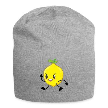 lemon - Jersey Beanie - heather grey - Front