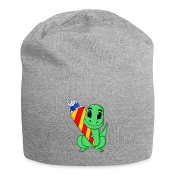 Education dinosaure 1 classe - Bonnet en jersey - gris chiné - Devant