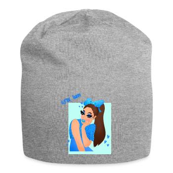 Glitter queen - Jersey Beanie - heather grey - Front