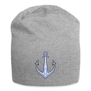 ancre - Bonnet en jersey - gris chiné - Devant