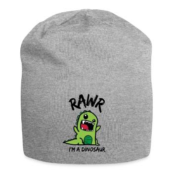 Rawr je suis un dinosaure mignon dinosaure pour les enfants - Bonnet en jersey - gris chiné - Devant