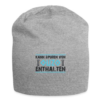Kann spuren von Ouzo enthalten Griechenland Saufen - Jersey-Beanie - Grau meliert - Vorne