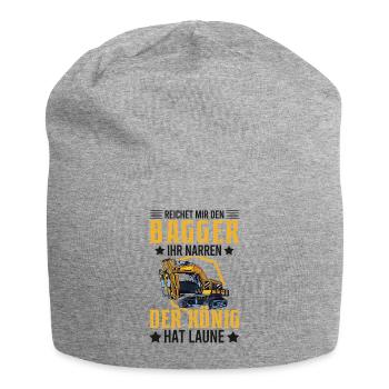 Baggerführer Bagger Spruch Baggerfahrer Geschenk - Jersey-Beanie - Grau meliert - Vorne