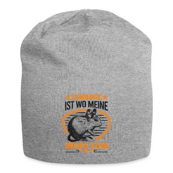 Zuhause ist wo meine Degus sind Degu Geschenk - Jersey-Beanie - Grau meliert - Vorne