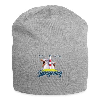 Langeoog North Sea Island Souvenir Gift Idea - Jersey Beanie - heather grey - Front