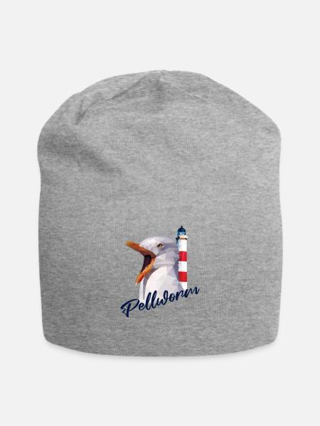 Pellworm Nordseeinsel Urlaub Geschenk Souvenir - Jersey-Beanie - Grau meliert