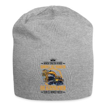 Baggerführer Bagger Spruch Baggerfahrer Geschenk - Jersey-Beanie - Grau meliert - Vorne