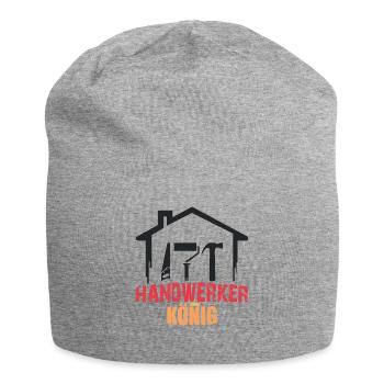 Handwerker König Werkzeug Baustelle Heimwerker - Jersey-Beanie - Grau meliert - Vorne