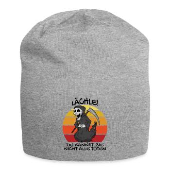 Sensenmann Retro Spruch lustig - Jersey-Beanie - Grau meliert - Vorne