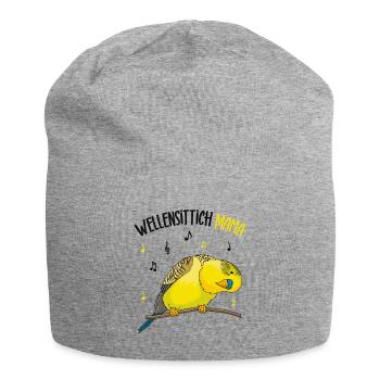 Wellensittich - Jersey-Beanie - Grau meliert - Vorne