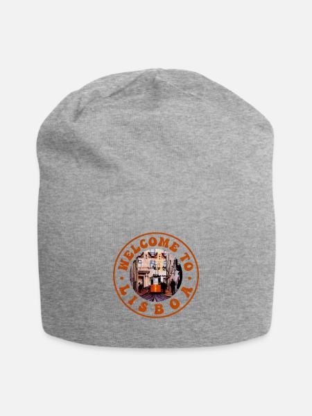 Willkommen in Lissabon Tramnostalgie - Jersey-Beanie - Grau meliert