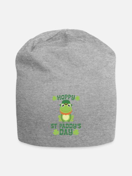 HOPPY St Paddy’s Day Grenouille - Bonnet en jersey - gris chiné