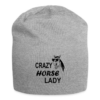 Crazy Horse Lady - Jersey Beanie - heather grey - Front