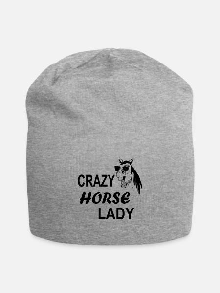 Crazy Horse Lady - Jersey Beanie - heather grey