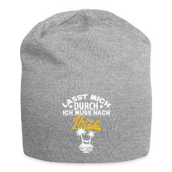 Ibiza Urlaub Urlaubsreise Reise Geschenk - Jersey-Beanie - Grau meliert - Vorne