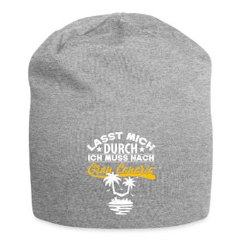 Gran Canaria Urlaub Urlaubsreise Reise Geschenk - Jersey-Beanie - Grau meliert - Vorne