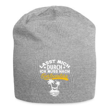 Fuerteventura Urlaub Urlaubsreise Reise Geschenk - Jersey-Beanie - Grau meliert - Vorne