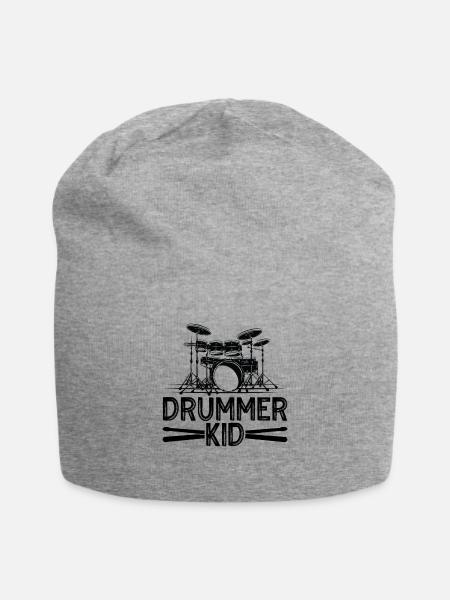 Percussion Design Pour batteur Drummer Kid - Bonnet en jersey - gris chiné